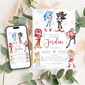 May include: A birthday party invitation featuring cartoon characters. The invitation includes the text "Join us to celebrate Jordan is turning 4" and the date "Saturday 8 December". The invitation also includes the time, location, and RSVP information.
