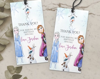 FROZEN Thank You Elsa Birthday Invitation Winter Snow Birthday Printable, Editable Instant Download Template Frozen