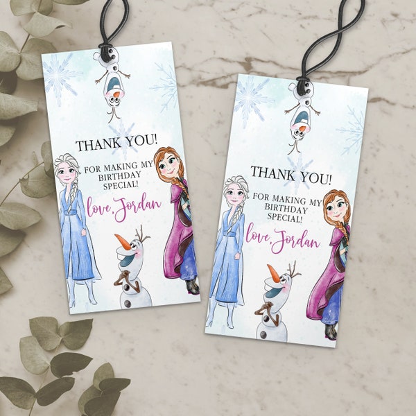 FROZEN Thank You Elsa Birthday Invitation Winter Snow Birthday Printable, Editable Instant Download Template Frozen