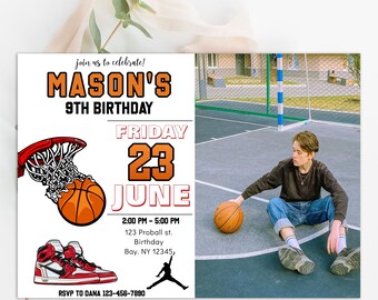 Printable Basketball Invitation Basketball Birthday Invite - Etsy