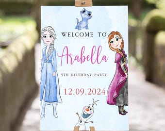 FROZEN Invitation Elsa Birthday Invitation Winter Snow Birthday Printable, Editable Instant Download Template Frozen Invite
