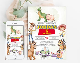 Toy Story Invitation, Toy Story birthday invitation, Toy Story Animated Invitation, Toy Story Card Invitation, Toy Story 4 Party Invitation