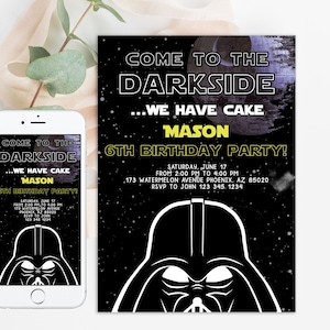 Star Wars Birthday Invitation, Star Wars Party, Star Wars Birthday, Self editable Star Wars Invitation