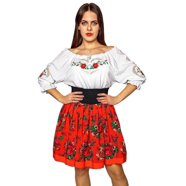 Traditional polish folk skirt highlander "CLEO" tulle skirt,skirt,flower skirt,regional,tradition,folklore,handmade,flowers