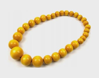 Polish wooden highlander lacquered folk beads, Polish jewelery, accessories, jewelery, regional accessories,Handmade Red Wooden Necklace