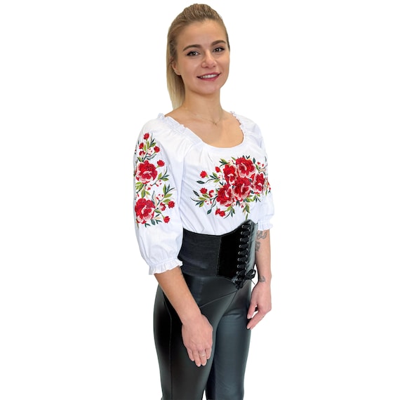 Polish Folk,woman Shirt,embroidery Blouse, Highlander Blouse