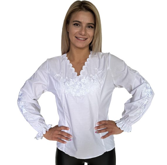 Polish Folk,woman Shirt,embroidery Blouse, Highlander Blouse