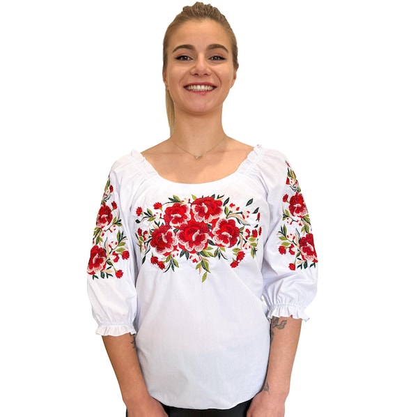 Polish Folk,woman Shirt,embroidery Blouse, Highlander Blouse