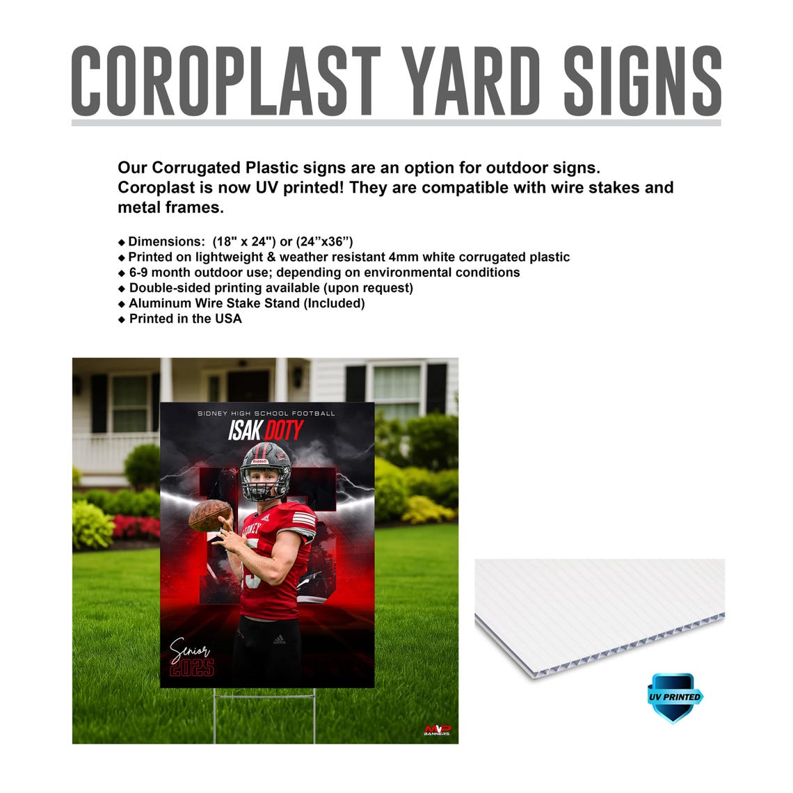 Printed Sports Yard Sign | Personalized Team and Individual Banners ...