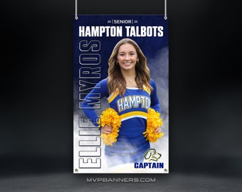 Custom Printed Sports Banner | Yard Sign | Photo Print | Metal Print | Senior Night | High School Sports | Weatherproof | Cheer | Dance
