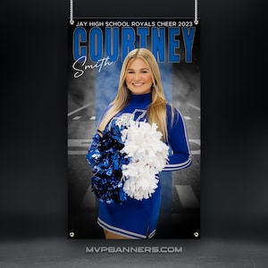 Custom Printed Sports Banner | Yard Sign | Photo Print | Senior Night | High School Sports | Weatherproof | Cheer - Stadium Shadows