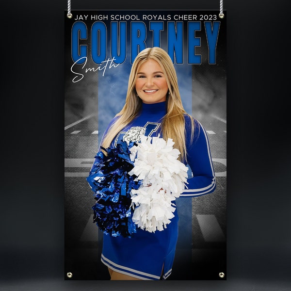 Printed Sports Banner | Personalized Team and Individual Banners | Senior Night | High School Sports | College Sports | Cheer Banner