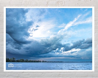 Wall Hangings of Storm Clouds over Lake Carlos, Landscape Images on Print or Canvas, Alexandria, Minnesota