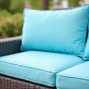 4&quot; thick Outdoor cushion with piping, Water resistant fabrics by for patio cushions, Sunbrella fabrics covers