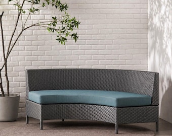 Custom Curved Bench Cushion | Asymmetric and Organic Shaped Seating | Premium Indoor Fabrics for Banquettes, Nooks & Sculptural Furniture