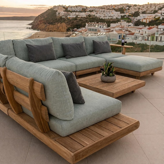 Custom Outdoor Couch Cushions | Sunbrella & Agora Fabric | Made to Order