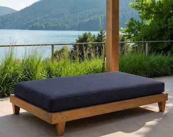 Cojín personalizado para tumbona de exterior / Tela Sunbrella y Agora / Hecho a medida