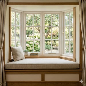 Op maat gemaakt fluwelen trapeziumvormig kussen | Zitting erker, schuine bank, ingekorte vorm