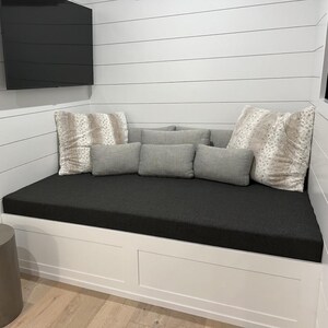 3" Thick Custom Indoor Seat Cushions with Piping | Bench, Window Nook, Floor, Couch