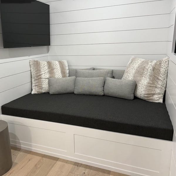 3" Thick Custom Indoor Seat Cushions with Piping | Bench, Window Nook, Floor, Couch