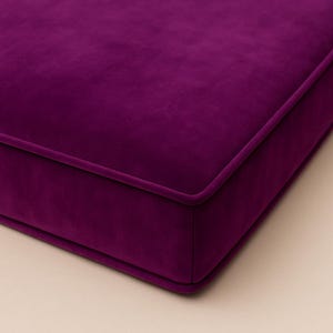 Custom Cushion 3&quot; thick bench seat cushion for Mudroom bench, with piping. Indoor bench cushions for window bay seat, entryway bench & more