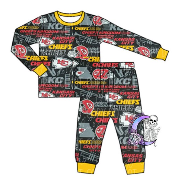 Football Pajamas Boys and Girls Etsy