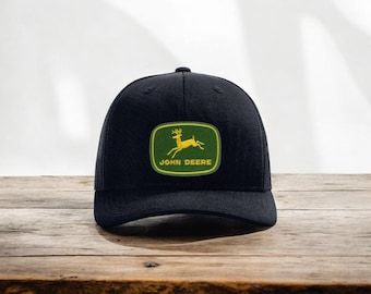 John Deere Snapback Hat | Richardson Mesh Trucker Cap | Classic Farm Logo Hat