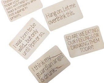 Funny Wooden Fridge Magnets-With Funny Sayings