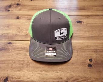 John Deere Snapback Hat | Richardson Mesh Trucker Cap | Classic DTF Farm Logo Hat