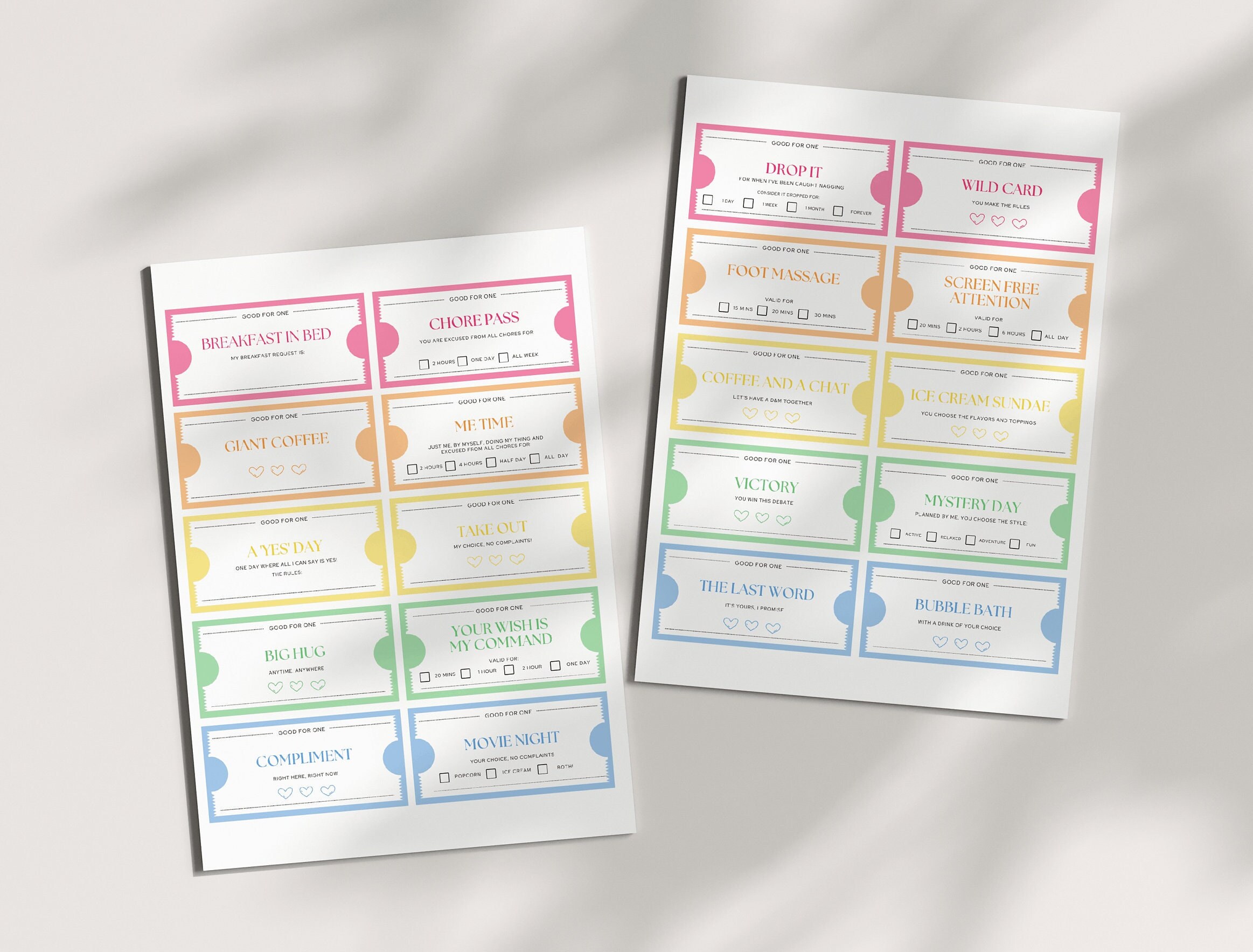 Mothers Day Coupons Template, Last Minute Present for Mom, Love Coupon ...
