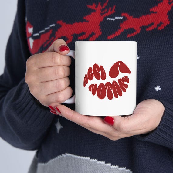 Notary Lips Ceramic Mug, Unique Legal Notary Gift, Attorney Coffee Cup, Lawyer Office Decor, Law School Student Tea Mug, Legal Assistant