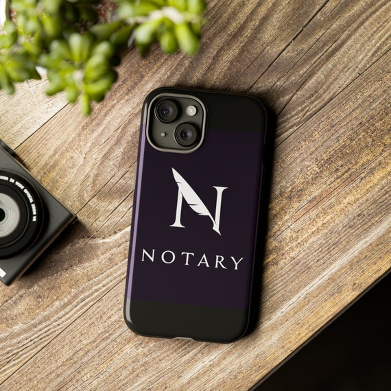 Notary Custom Protective Phone Cases for iPhone 8 - 15 | Personalized Notary Designs, Double Layer Protection
