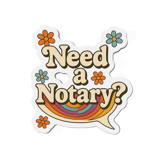 Colorful Notary Die-Cut Magnets, Fun Office Decor, Quirky Gift Idea, Retro Office Accessories, Home Organization, Legal Professional Gift