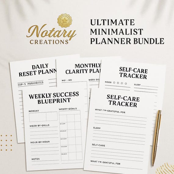 Ultimate Minimalist Planner Bundle (PDF)
