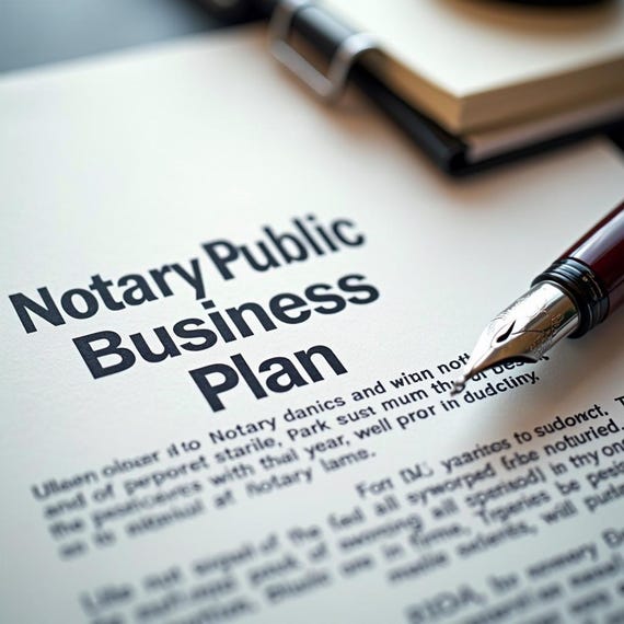 General Notary Business Plan Template | Start Your Own Notary Business Today! | Fully Editable & Downloadable