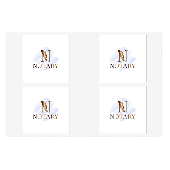Notary Public Sticker Sheets