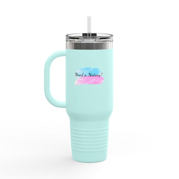 Fun Insulated Travel Mug, 40oz | Need a Notary?> Perfect for road trips, office use, gifts, summer picnics, hydration on-the-go