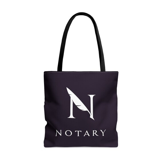 N is for Notary, Notary Tote, Notary Creations, Notary Public Large AOP Tote Bag