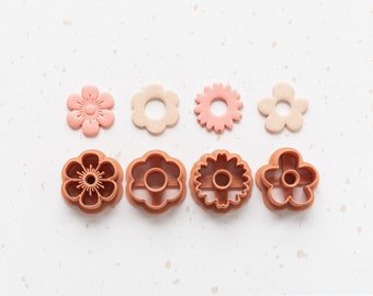 Flower Polymer Clay Cutter, Floral Cutter, Flower Earring Cutter, Flower Shape Cutter, Flower Studs Cutter, Stud Earrings Cutter, Botanical