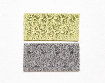 Leaf Pattern Texture Mat for Polymer Clay, Tropical Leaves Flexible Rubber Sheet Mat, Embossing Polymer Clay Mat