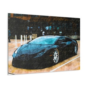 Lamborghini Aventador Canvas Print Wall Art Supercar Poster