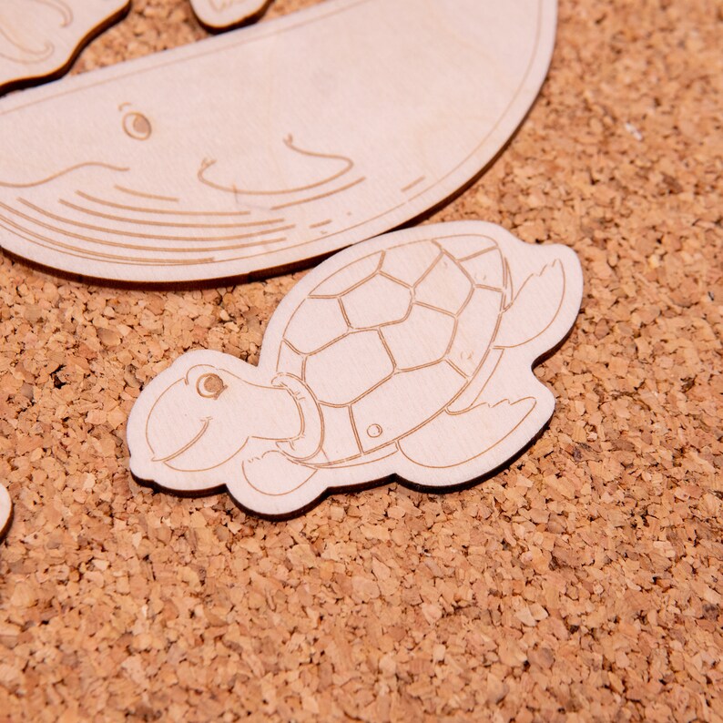 Children's Educational Wooden Puzzle With Sea Animals Gift for Kids - Etsy