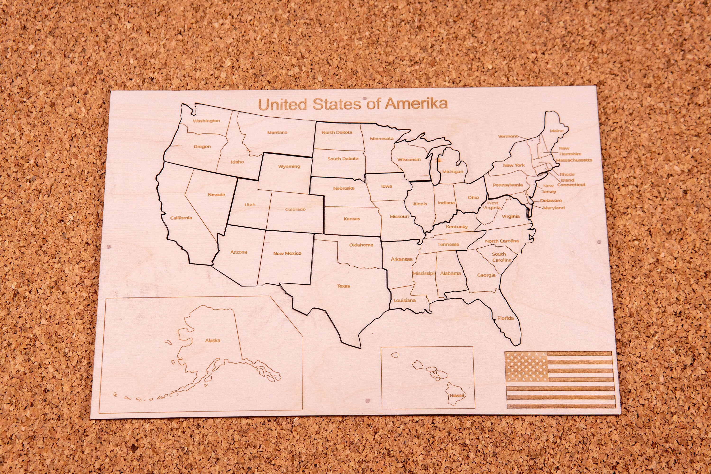 アメリカ合衆国 木製地図パズル、子供へのギフト、学習玩具 - Etsy 日本