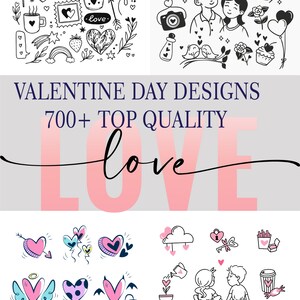 Saint Valentin Bundle Svg, amour Bundle Svg, Saint-Valentin T Shirt dessins SVG, fichiers Svg pour Cricut, fichiers de coupe Silhouette,