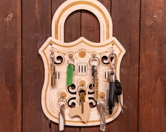 Wooden Wall Key Holder Hanger