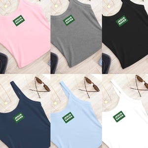 Jesus Saves | Daily Drills | Ribbed Christian Tank Top | Spaghetti Strap | Trendy Shirt Minimalist Gift Teen Faith Jesus | aesthetic preppy
