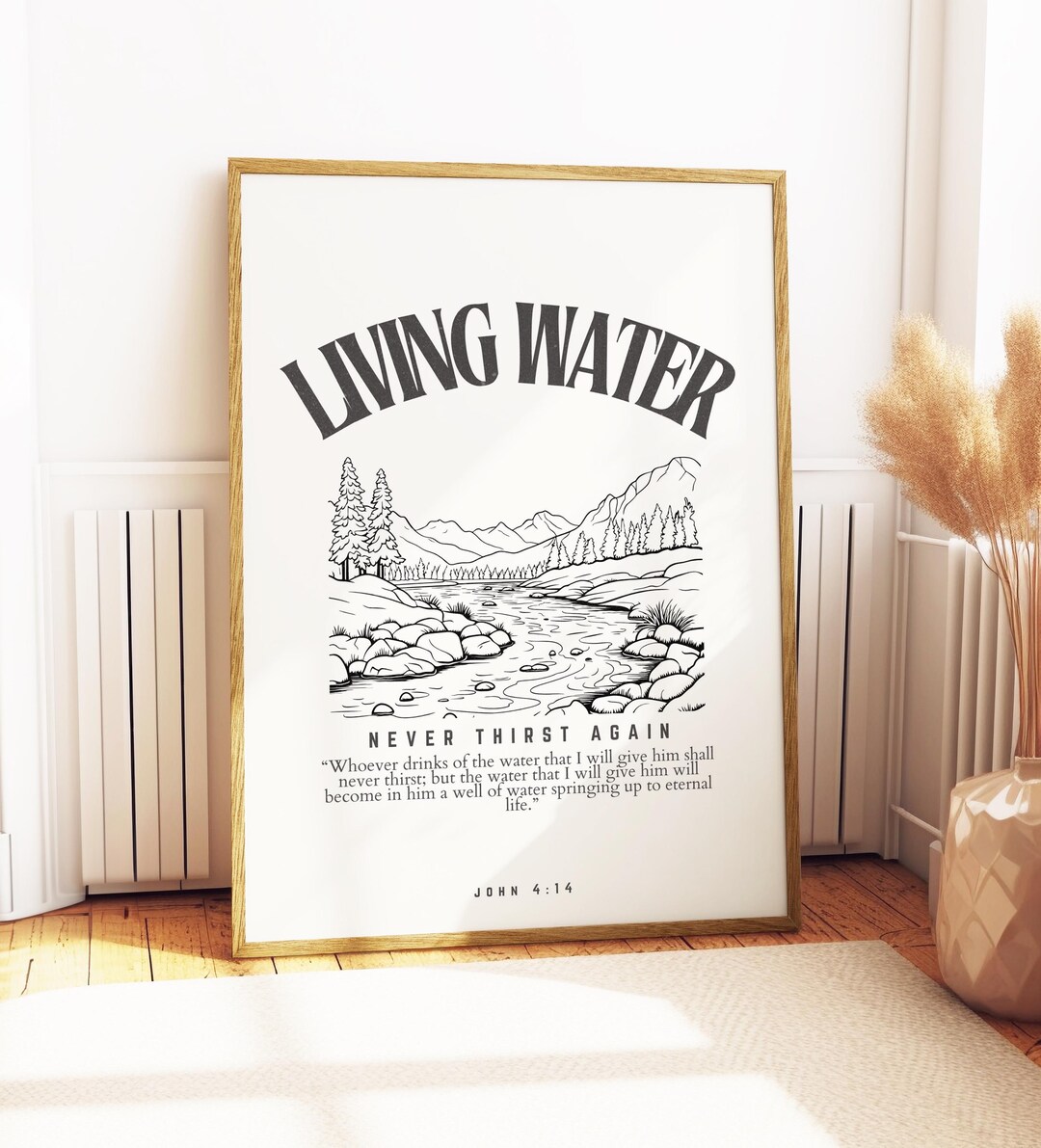 Living Water Scripture Print | Christian Wall Art (digital Download) - Etsy
