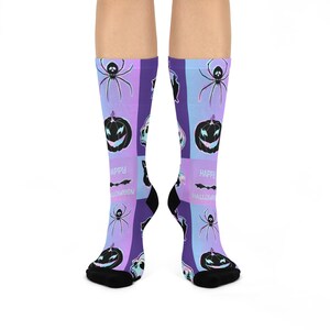 Halloween Crew Socks: Spooky Cushioned Socks for Fall