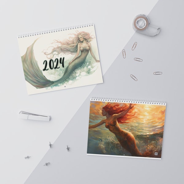 2024 Mermaid Calendar Etsy