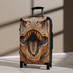 Dinosaur Suitcase! T-Rex Dinosaur Luggage, Hard Shell Suitcase, Unique Travel Bag, T-Rex Travel Gear, 3 Sizes Available, Wheeled Carry-On
